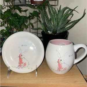 Rae Dunn Easter HOP mug and Appetizer plate Set